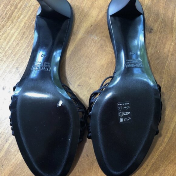 Giuseppi Zanotti Black Open Back Open Strappy Toe Pumps - Picture 9 of 11